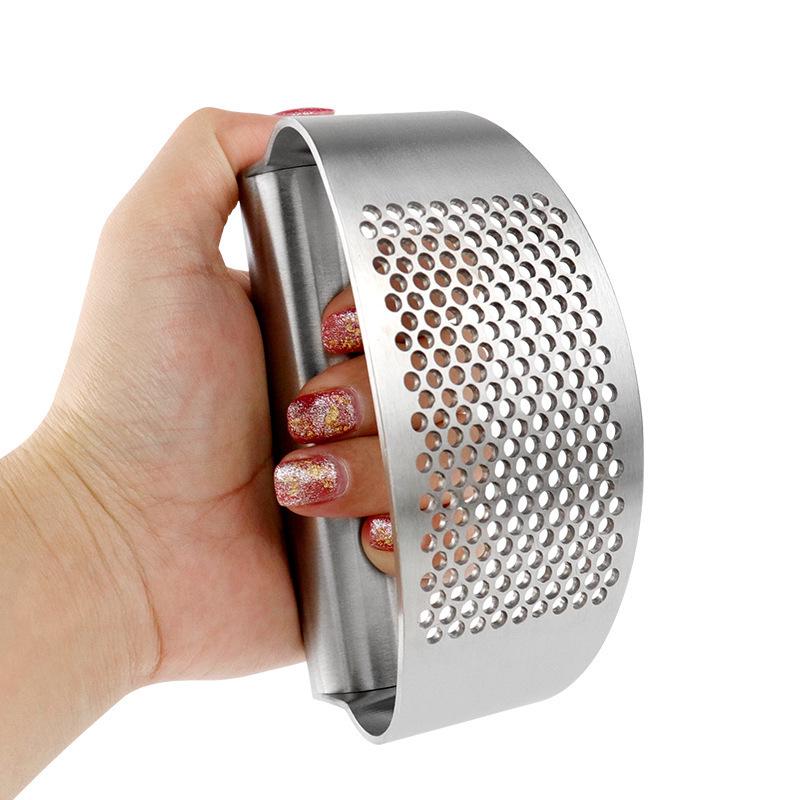 Stainless Steel Garlic Press and Mincer - Essential Kitchen Tool