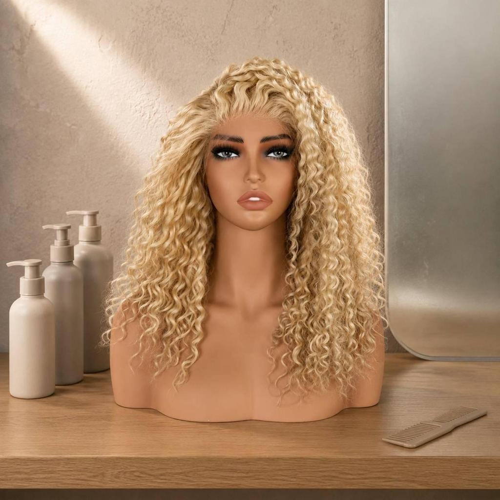 Shoulder Bust Mannequin PVC Hairpiece Display Head Makeup Stand for Salon Owners,