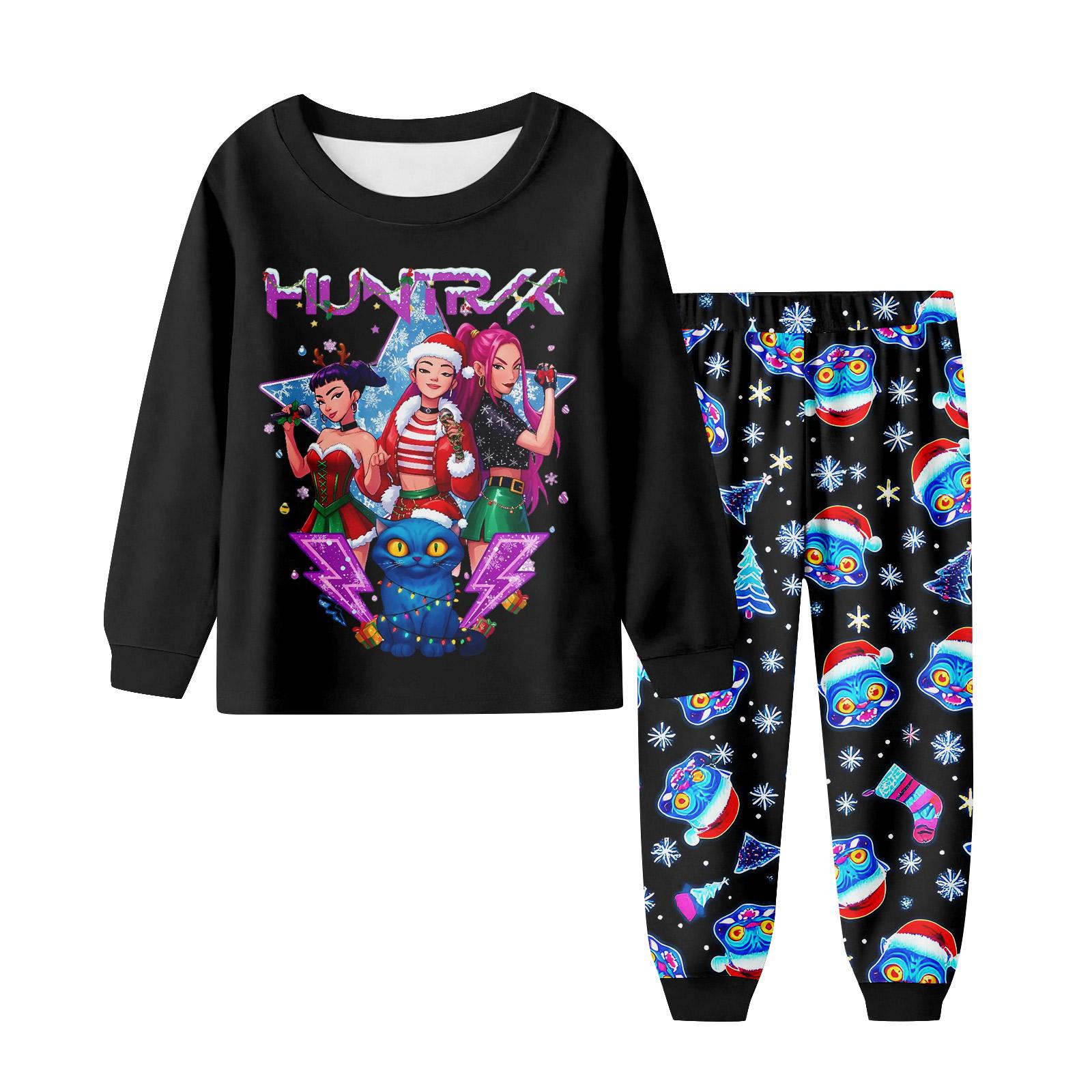 

Детский модный костюм юбка топ с круглым вырезом и длинными рукавами брюки 150 чёрный