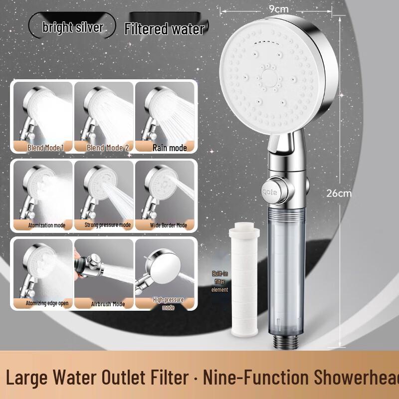 MDNG 9-Gear Oxygen Removal Filter Shower Head
