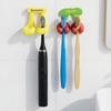 Self Adhesive Silicone Toothbrush Holder Space Saving Plug Storage Rack Razor Holder  For Bathroom
