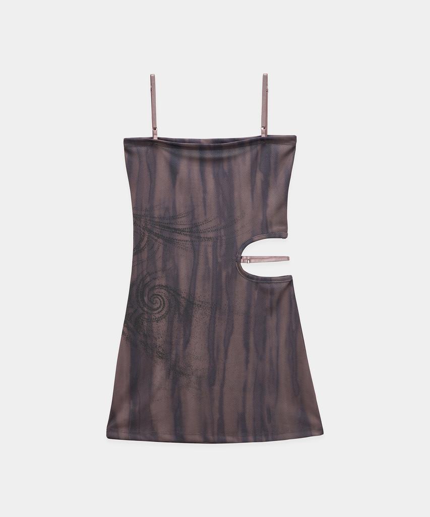 Etosome Side Cut-Out Mini One-Piece (Brown)