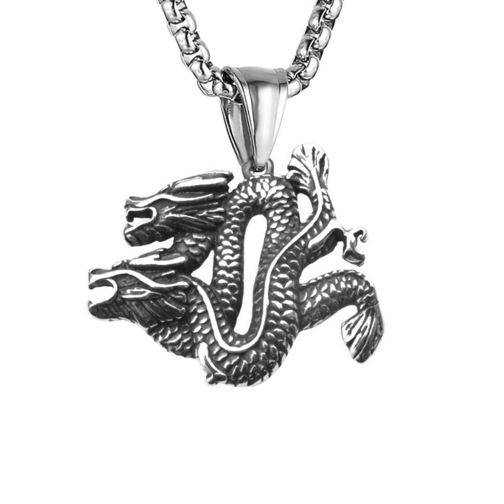 Pandantiv Unic Craniu de Animal din Oțel Titanic Colier Punk Stil Gothic Bijuterii Unisex