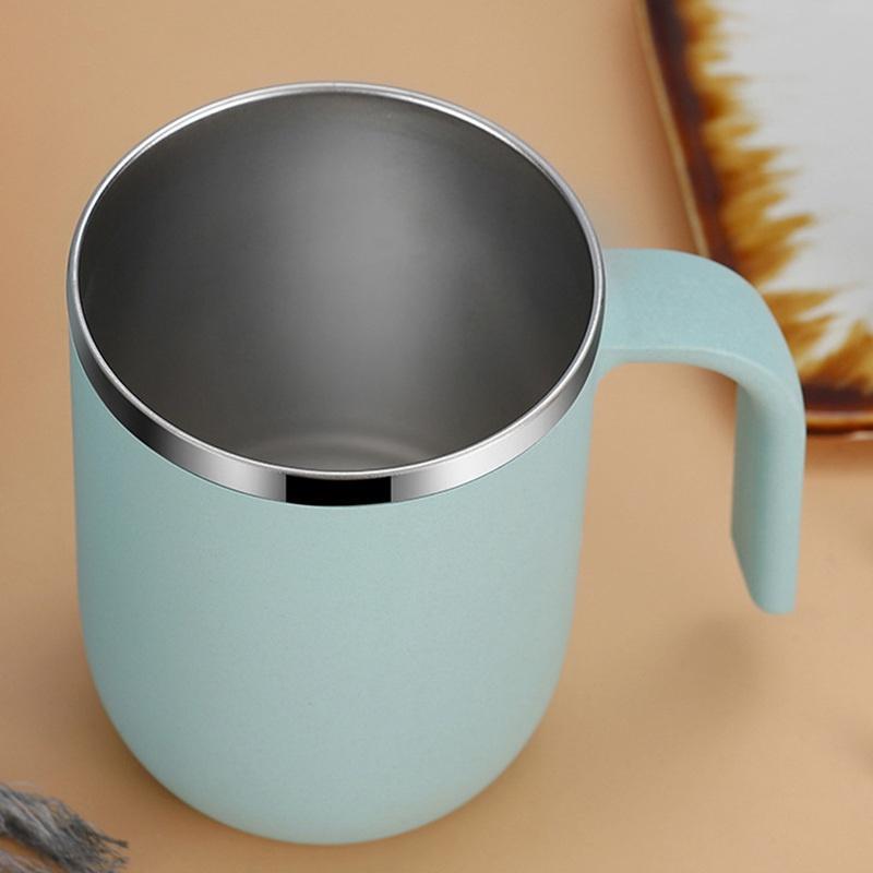 Stainless Steel Mug Simple Coffee Cup Insulated Large Capacity Milk Container Heat  Environmental Friendly