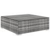 4 Piece Garden Lounge Set with Cushions Poly Rattan Grey
