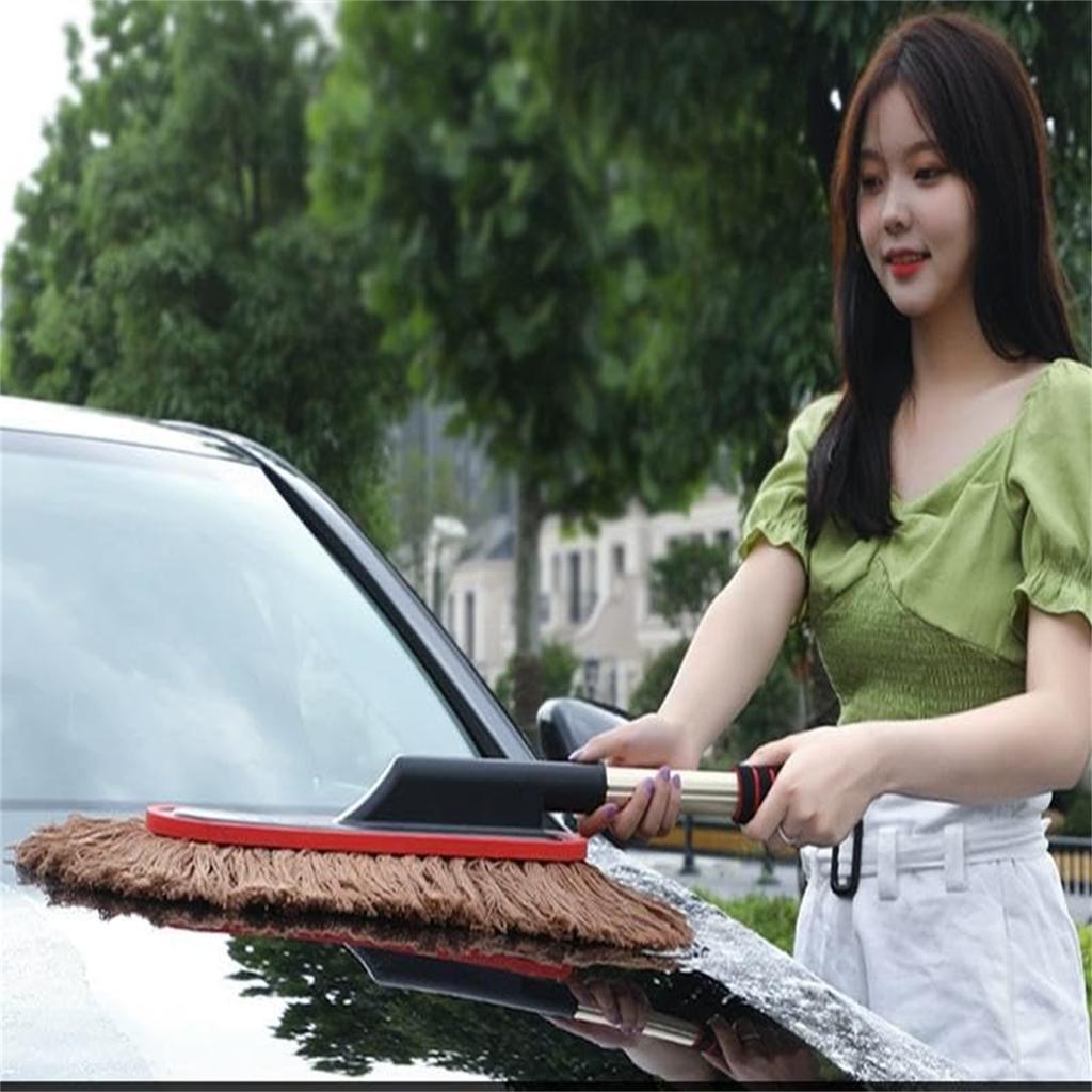 Car Duster Exterior Soft Vehicle Cleaning Brush Scratch Free Mop Extendable Handle Removal Brush
