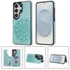 Emboss Flower Magnetic Cards Solt Wallet Leather Phone Case for Samsung A56 A36 A16 S26 Ultra Edge S25 Plus S24  FE S23 Cover