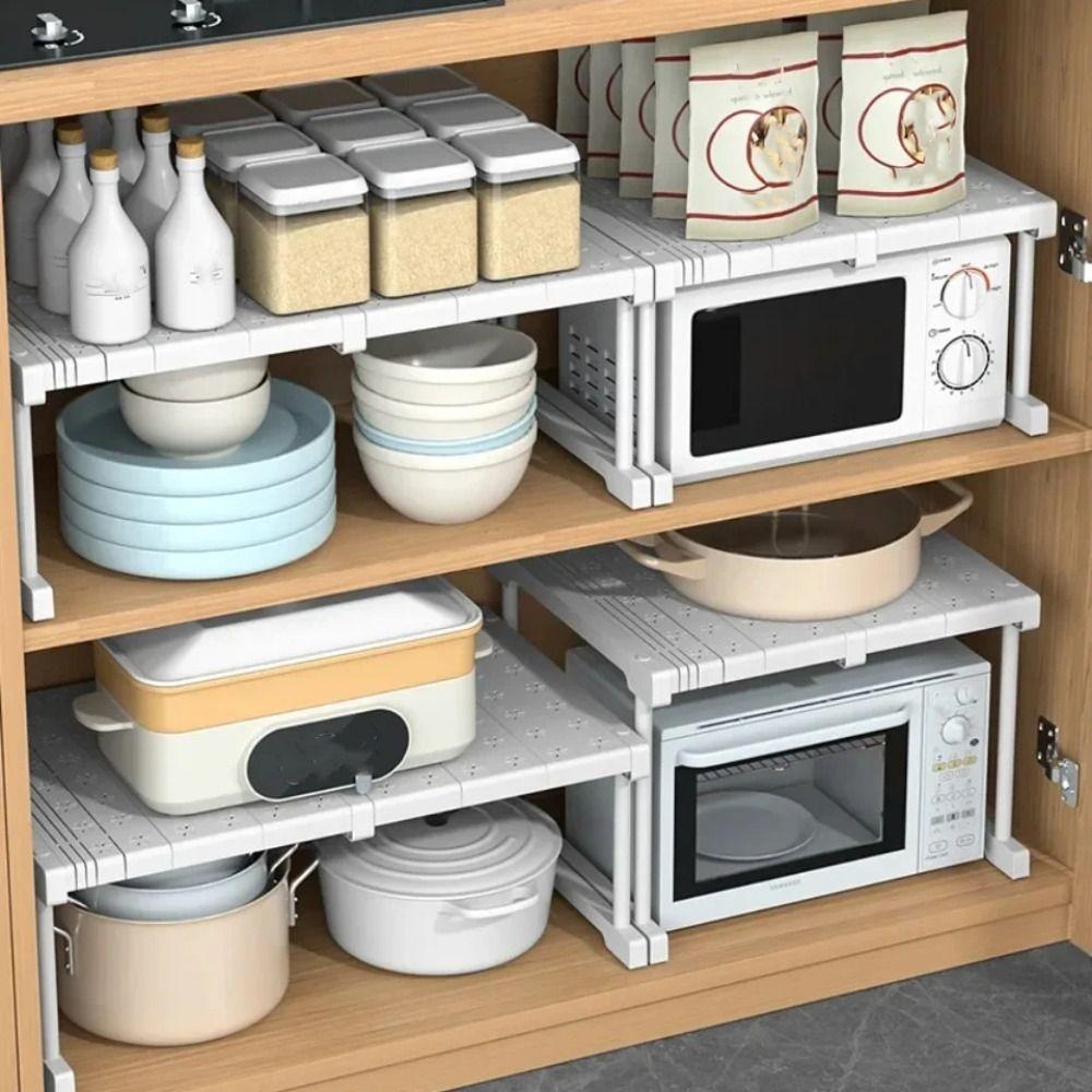 Expandable Organizer Shelf Multi Layered Storage Rack Cabinet Organizers Cabinet Divider  Closet