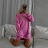 Ins Street Hole Wasteland Wind Loose Sweater Women's Autumn Round Neck Trendy Temperament