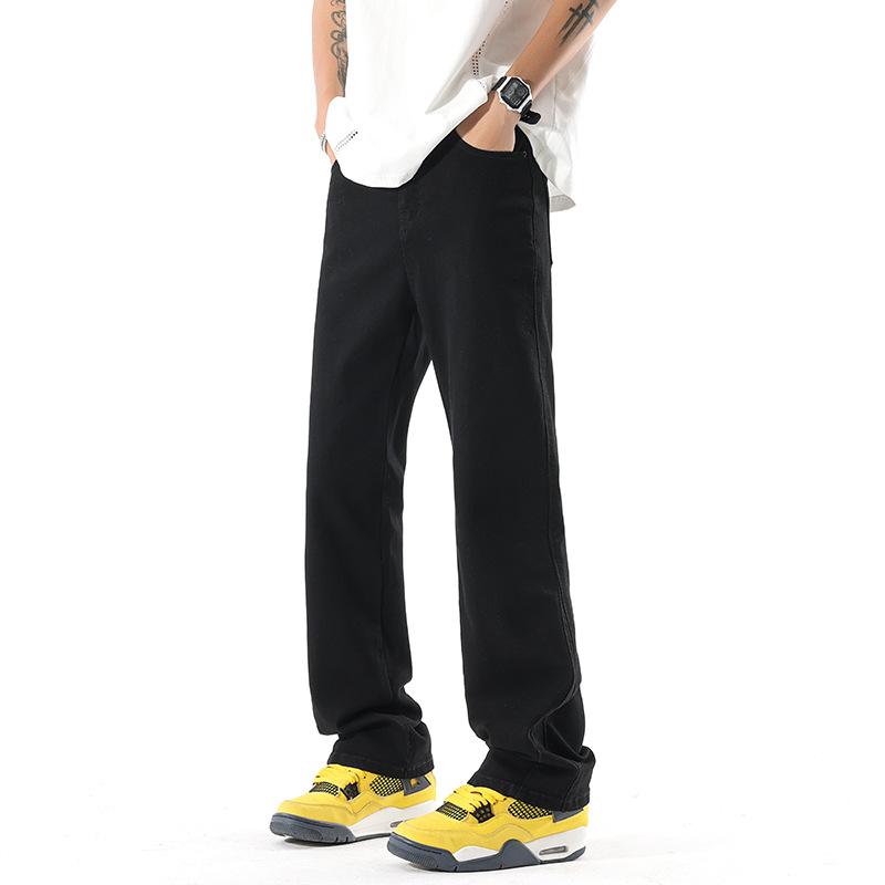 

Эластичные джинсы с микро-клешем, облегающие фигуру, однотонные, в американском повседневном стиле, длинные 3XL чёрный