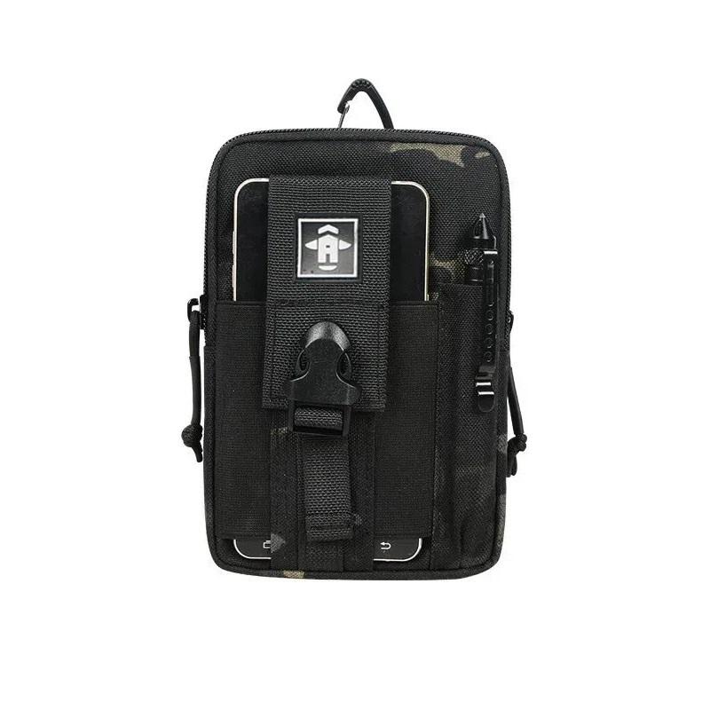 Tactical Cell Phone Waist Pack Male Multifunctional Shoulder Crossbody Outdoor Tools Wear Belt Storage Running Work Hanging Bag