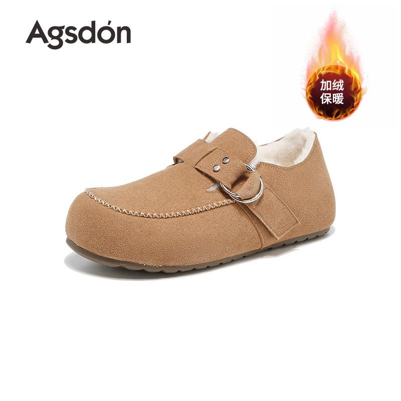 

Augu Shiden fleece Birkenstocks women s 2025 new winter platform all-inclusive snow boots one pedal Mao Mao cotton shoes 40