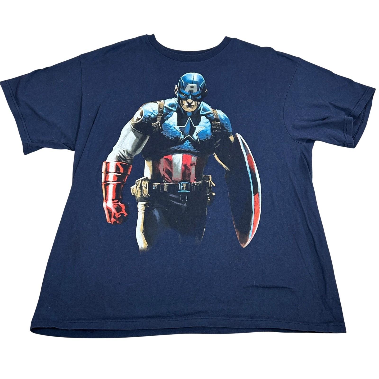 Marvel Captain America Graphic T Shirt Mens Large Mad Engine Superhero Unisex T-Shirt L