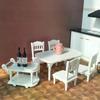 1:12 Dollhouse Miniature Plastic Food Cart Table And Chair Model, Furniture Home Model, Decor Toy Doll House Accessories
