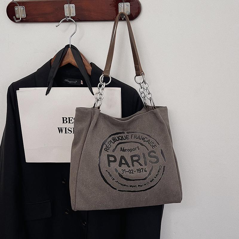 Large Capacity Women Totes Letters Printed Luxury Designer Handbags Ladies Casual Canvas Bag New Hobos Shoulder Messenger Bag