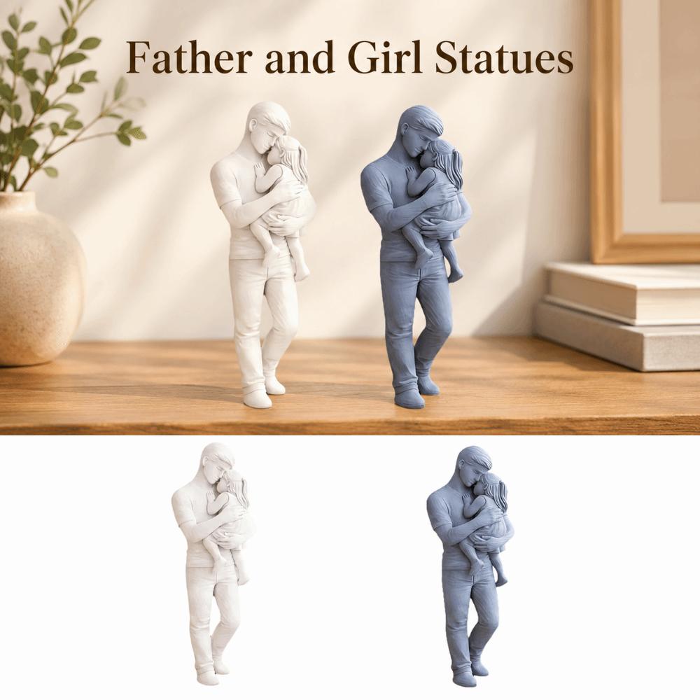 Creative Desktop Girl Figurine Standing Hug Kids Sculpture Gifts Nordic-Style Ornaments Crafts