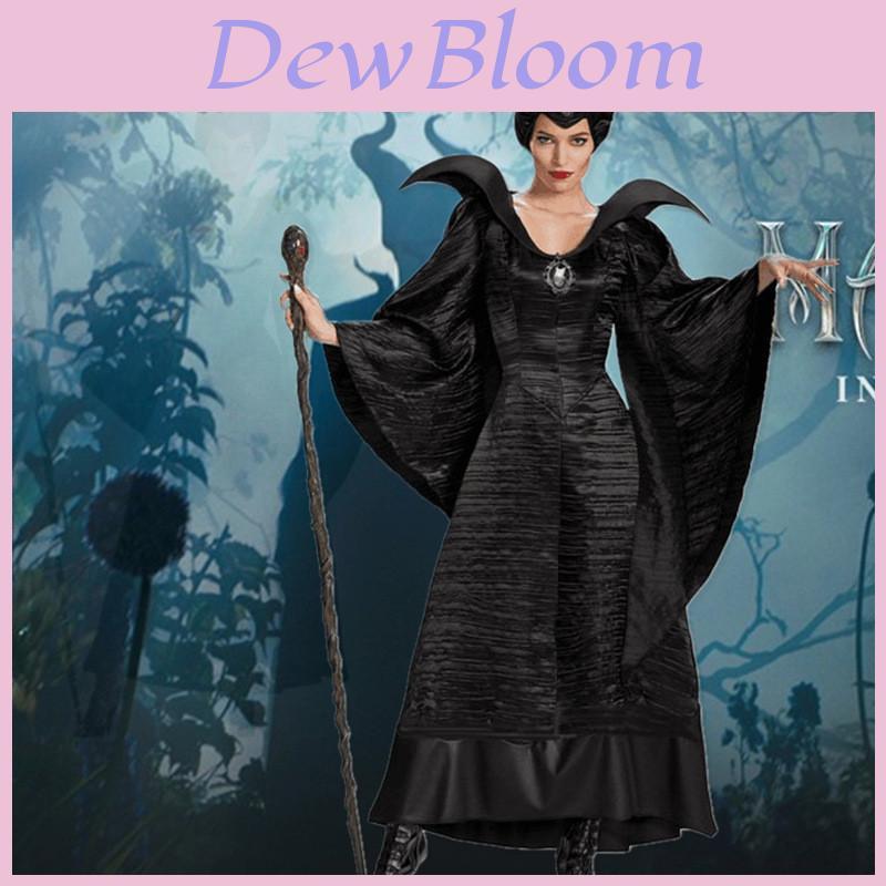 Elegant Adult Maleficent Evil Queen Cosplay Costume Outfit For Noble Ladies