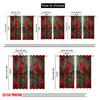 2pcs,2D Plane Printing Creative Curtains Cardinal Bird Christmas Winter Red (2) Versatile Durable Polyester (without Rod)