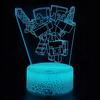Minecraft Creeper 16 Led 3D Night Light For Kids + Remote Control