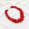 Acrylic Women's Necklace Vintage Jewelry for Women Trendy Resin Beaded Necklace Dress Accessories