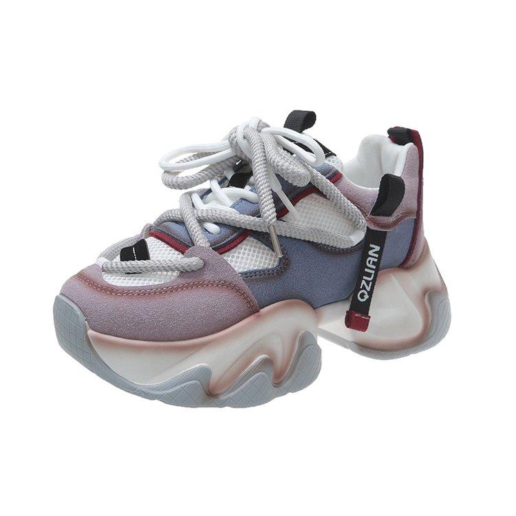 

Кроссовки женские массивные новые осенние туфли для папы из толстой подошвы женские модные кроссовки из искусственной кожи на платформе женская дизайнерская обувь 36