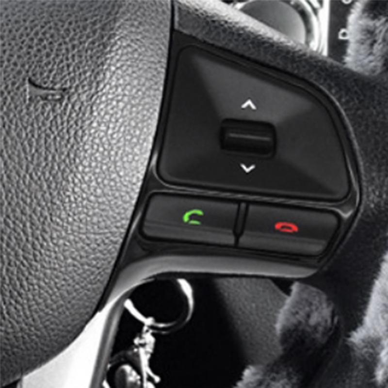 A03E-Car Multifunction Steering Wheel Button Control Volume Switch For KIA K2 Rio 2011-2016 Gloss Black