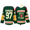 Maglia da Hockey su Ghiaccio Vintage Ricamata Personalizzata Squadra 97 Uniforme da Allenamento Uomo Misto Cotone