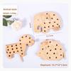 Wooden Childrens Threading Toy With Animal Shapes For Early Education And Cognitive Development