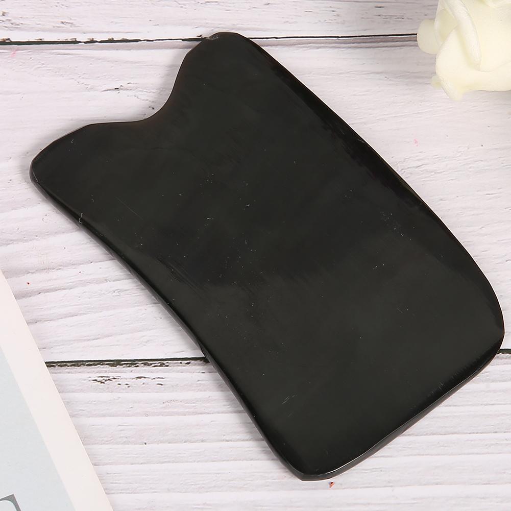 Black Ox Horn Scraping Board Body Acupuncture Therapy Muscle Pain Relief Gua Sha Tool