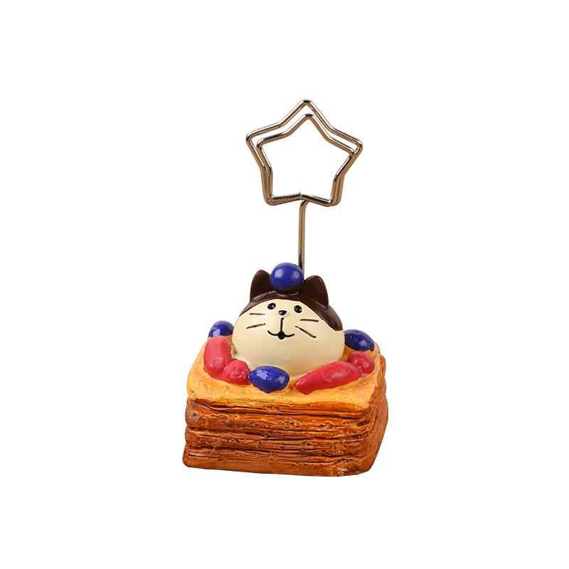 Japanese Coffee Sandwich Message Holder, Photo Holder, Office Desk Decoration Resin Ornament Note Holder, 6 Styles Gift School