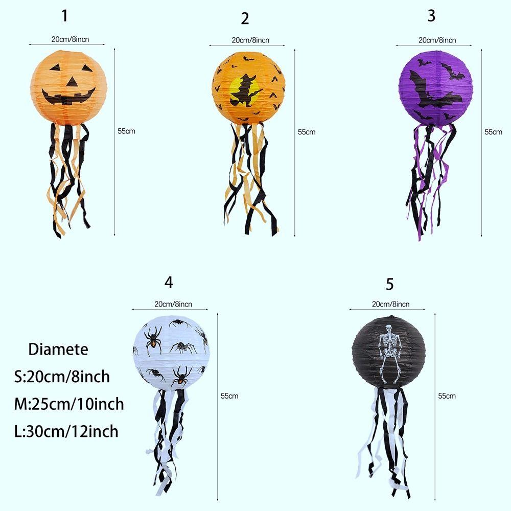 Bat Halloween Paper Lanterns Skeleton Hangingn Tassels Lantern Funny   Shopping Mall