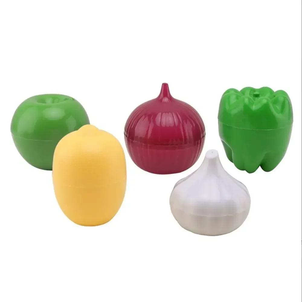 1-10PCS Kitchen Storage Container for Vegetables Fruits Onion Lemon Keeper Freshness Preserver Refrigerator Organizer with Lid