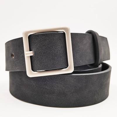 Simple and Versatile Square Buckle Pu Popular Belt Fashion Belt Retro Student Belt