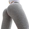Europäische Waben Jacquard High-Waist Po-Lifting Yoga-Leggings für Damen