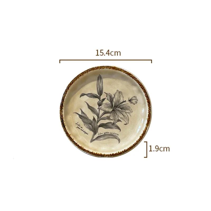 

Легкие роскошные ретро керамические тарелки послеобеденный чай десерт фрукты тарелка изысканные блюда суповая тарелка изысканная домашняя посуда