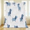 Flannel Throw Blanket, Dog-Themed with Binding – Soft Skin-Friendly Warm Cozy, Ideal for Home Sofa, Halloween & Christmas Use