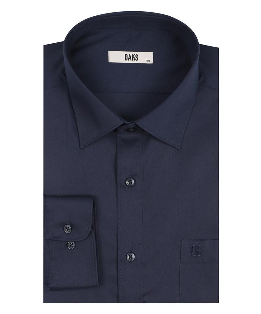 DAKS SHIRTS Easy Care Stretch Solid Shirt Regular Fit Navy_Dmp2Shdl104N1