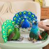 Cute Simulation Open Screen Peacock Doll Plush Toy Blue Peacock Doll Home Decoration Children's Soothing Doll
