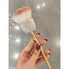 1pc Luxury Rose-Shaped Makeup Brush With Rhinestone Decor, Large Blush Brush, Nail Art Brush & Dust Cleaning Brush,Contour Brush Powder Brush