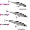 Small Silver Fish Pencil Twitching Long Cast Slow-Sinking Freshwater & Sea Fishing Lure for Mackerel & Asp