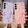 Striped Pattern Phone Case for Samsung Galaxy S24 S23 Ultra S20 S21 FE S22 Plus S21FE S23FE Soft Transparent TPU Cover