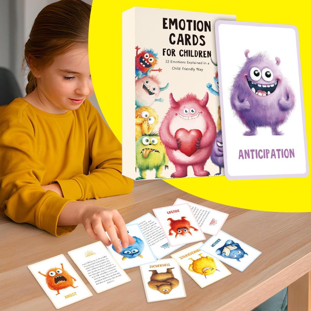 Emotions Flash Cards Realistic Picture Emotion Cards for Toddler Educational Learning Flashcard Compact for Kid Girls Boys