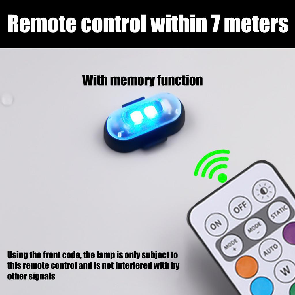 High Brightness Wireless LED Lights USB Rechargeable Waterproof LED Lights Simple Installation for Car Motorcycle Drones