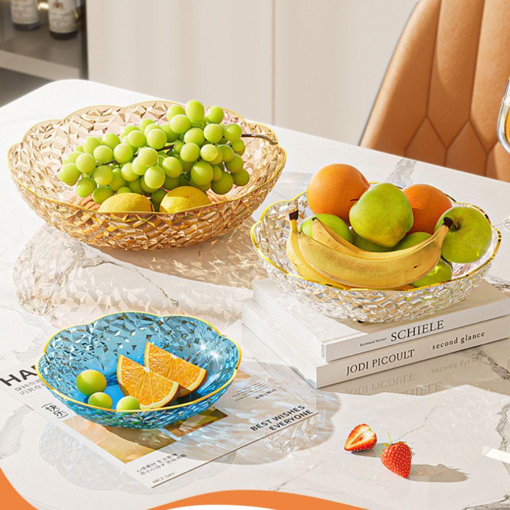 Blumenförmige Dessert-Salatschale Diamant Snackteller Exquisite Obstplatte Wohnzimmer