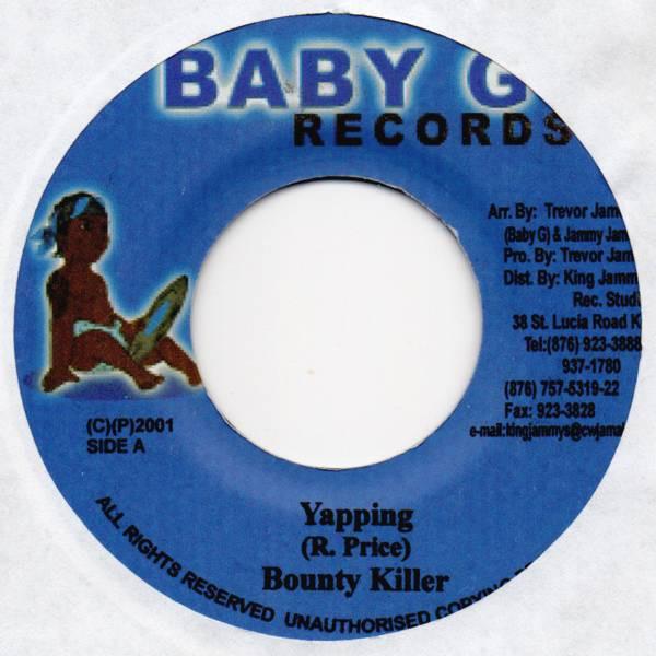 

7inch Record BOUNTY KILLER - Yapping NONE Baby G Producti 2001 Japan Reggae, Ska & Dub Used