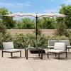 VidaXL Double-Headed Garden Parasol with LED, Patio Sunshade, Sun Shelter, Beach Parasol Outdoor Terrace, 362969