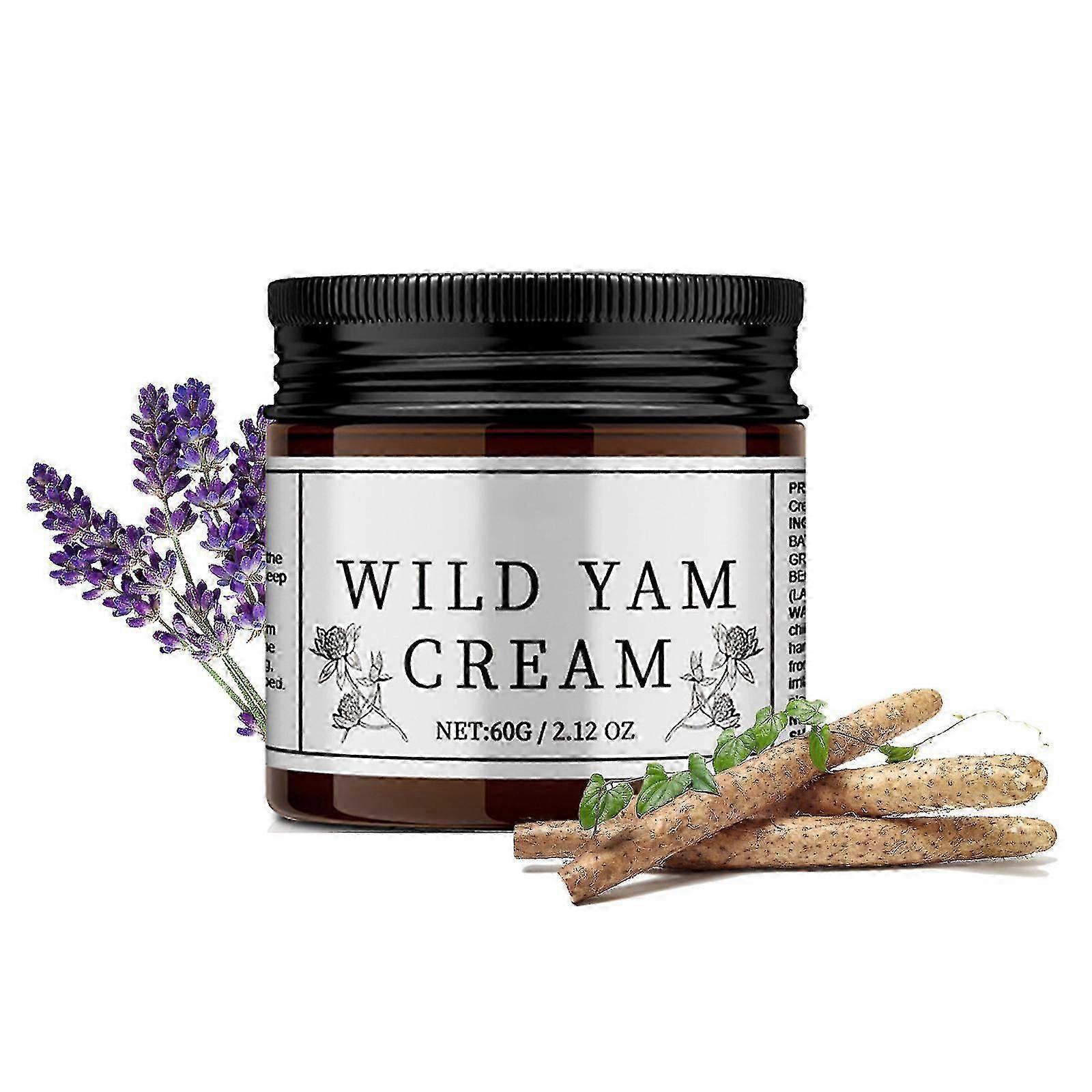 60ml Organic Wild Yam Cream Natural Wild Yam Cream for Hormone Balance, Firming Anti-Aging Moisturizing Cream