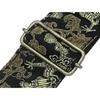 Spice Note Dragons Flowers Guitar Jacquard Made In Black & Strap, Fabric, Japan, (ES-PJ50DF/BLK) (Total Length 820mm-1450mm)