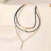Sweater Accessories Necklace European and American Jewelry Women's Multi-layer Geometric Alloy Exaggerated Design Autumn and Winter Collarbone Chain