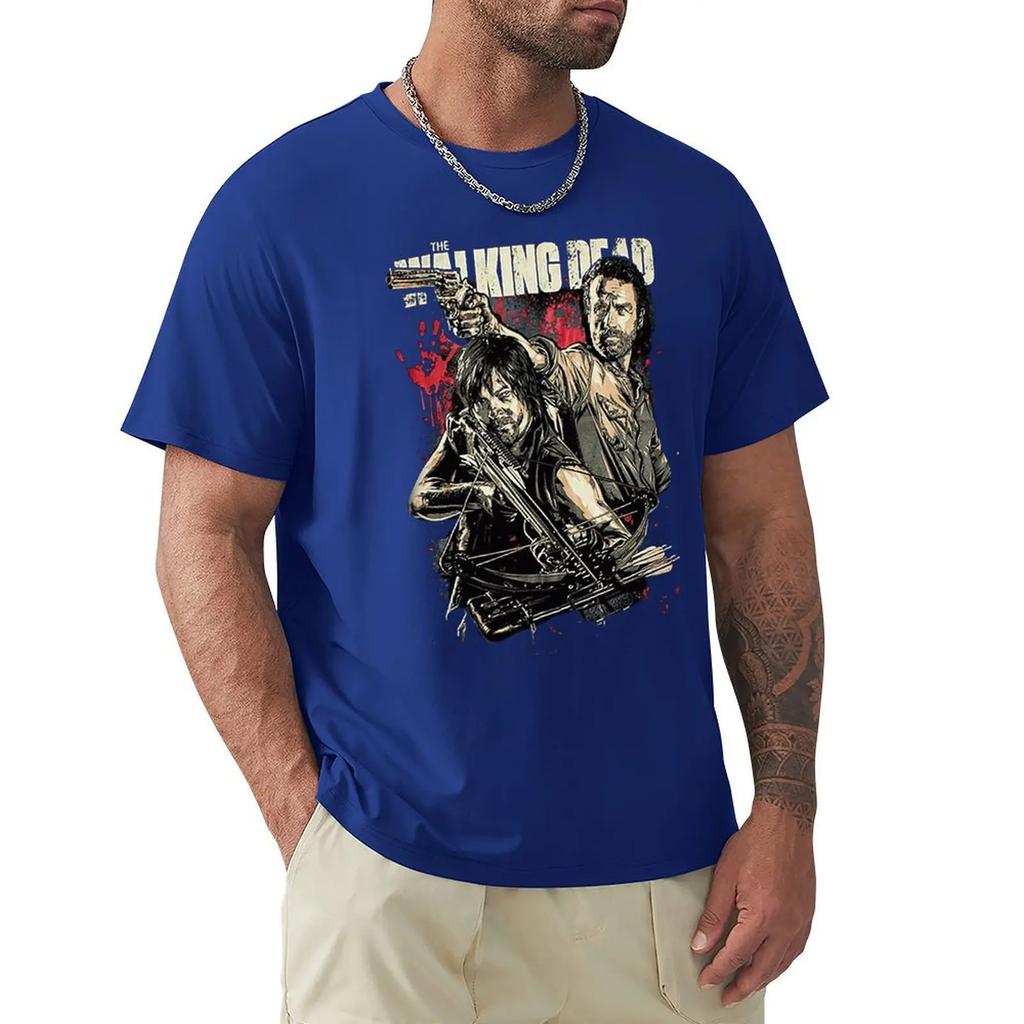 Men T-Shirt Fashion The Walking Dead Comic Book Series Rick Grimes Daryl Dixon Cool Women